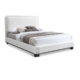 Aika Modern Fabric Bedframe With Bedhead King Size White