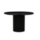 Spinel Round Wooden Kitchen Dining Table 120cm Black