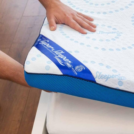 ALL NEW Straight 2 Sleep® Mattress Topper with Cooling Technology - 2 Bonus Adjustable Pillows