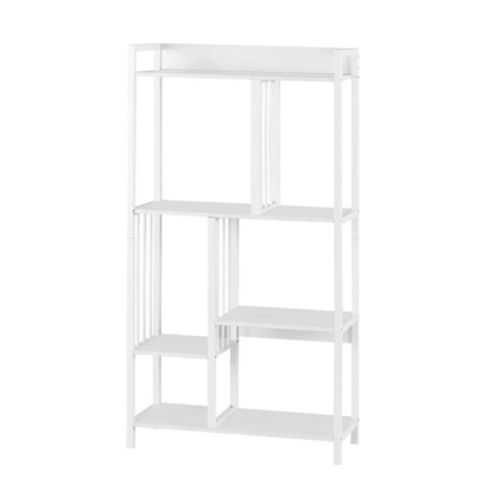 Bookshelf Display Shelves 5 Tiers 120cm White