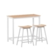 Bar Table and Stools Set Dining Desk Solid Wood Kitchen Chairs Cafe Pub