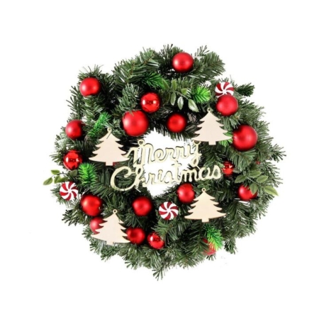 Christmas Wreath 40CM Xmas Garland Baubles Ornaments Party Decor