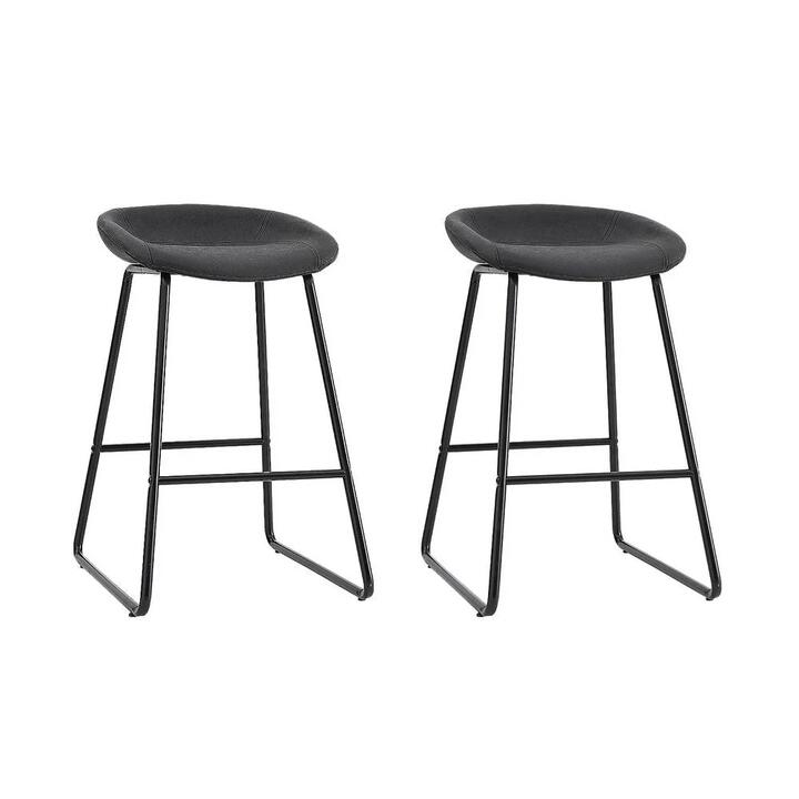 2x Bar Stools Kitchen Dining Chairs Counter Stool PU Leather Metal