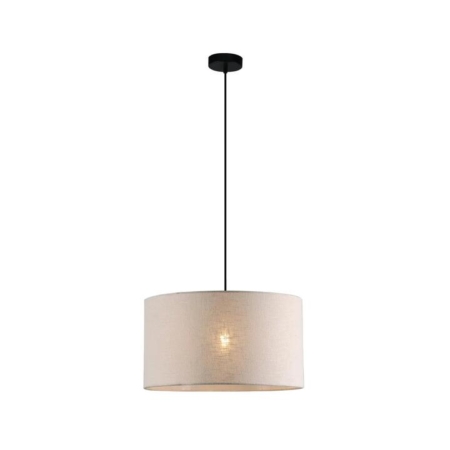 Flint Fabric Shade Metal Fixture Hanging Pendant Light Lamp Linen/White