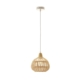 Lawton Oriental Rattan Shade Hanging Pendant Light Lamp Natural/Cream