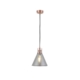 Willis Modern Glass Shade Hanging Pendant Light Lamp Antique Copper/Smoky