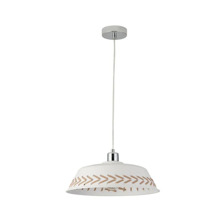 Neveah Modern Metal Shade Hanging Pendant Light Lamp White