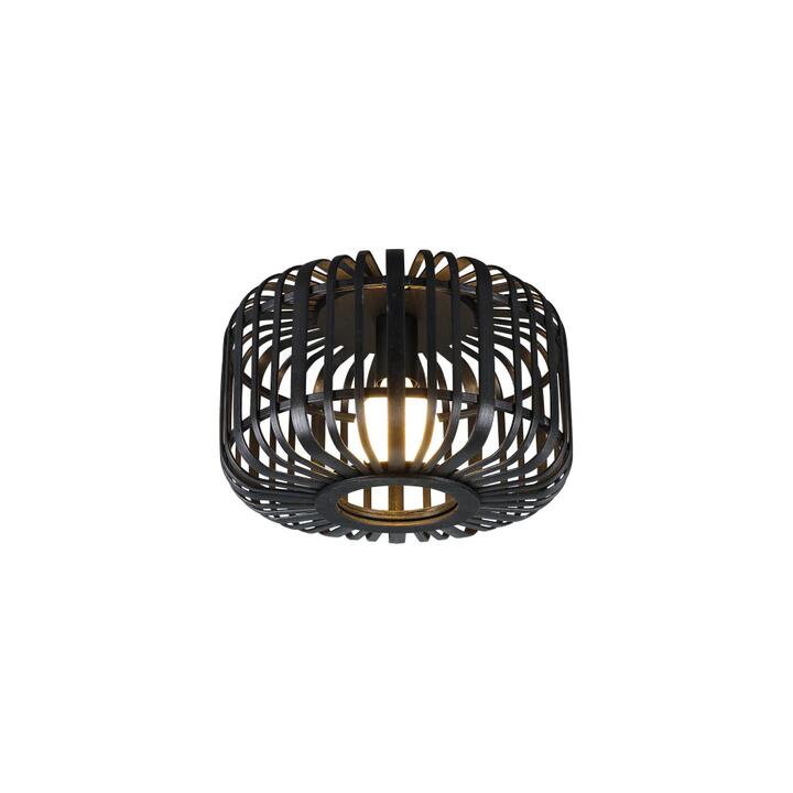 Iva wooden Bamboo Classic Ceiling Light Lamp Black