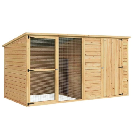 Dog Kennel Extra Large 2.28M Wooden House Bed Outdoor Pet Puppy Cabin Log