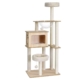 Cat Tree Tower Scratching Post Scratcher 142cm Wood Bed Condo House