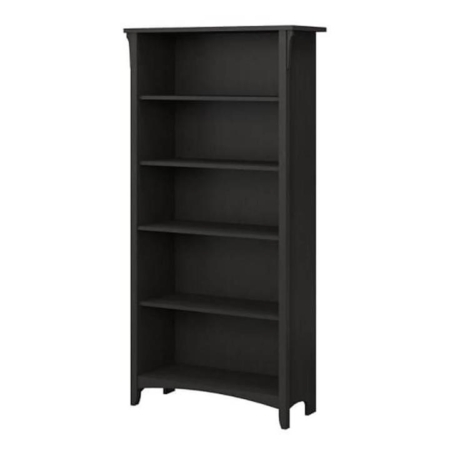 Salinas Stockton 5 Shelf Bookcase Display Storage Cabinet - Vintage Black