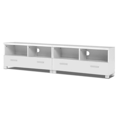 TV Stand Entertainment Unit with Drawers - White