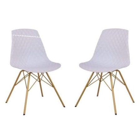 Set of 2 - Tontoni Scandinavian Dining Chair - White