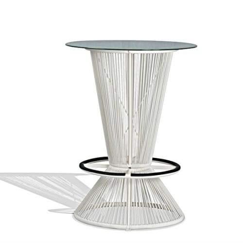 Wanika Outdoor Round Bar Table 75CM DIA - White Frame