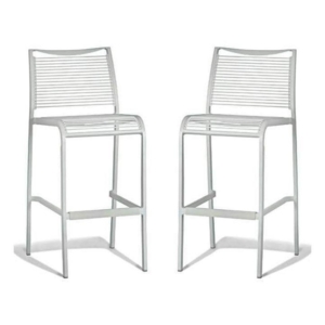 Set of 2 - Wanika Outdoor Bar Stool 75cm - White