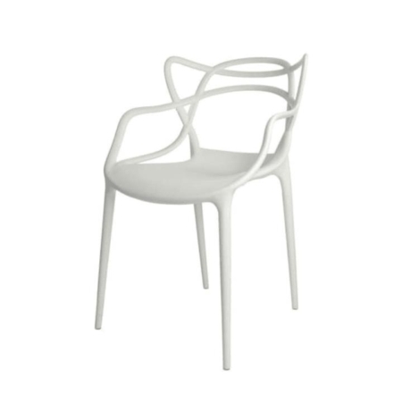 Set of 4 - Philippe Starck Replica Masters Dining Armchair - White