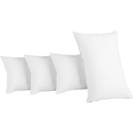 Bedding Set of 4 Medium & Firm Cotton Pillows