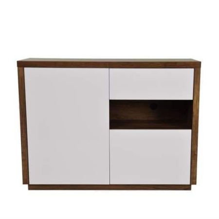 Sharon Sideboard Buffet Unit - Antique Oak / High Gloss White