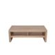 Wendy Wooden Rectangular Coffee Table W/ Open Shelf - Naked Cypress