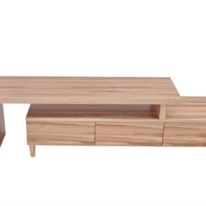 Ulrica Extendable TV Stand Cabinet Entertainment Unit - Naked Cypress