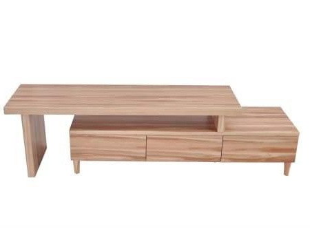 Ulrica Extendable TV Stand Cabinet Entertainment Unit - Naked Cypress