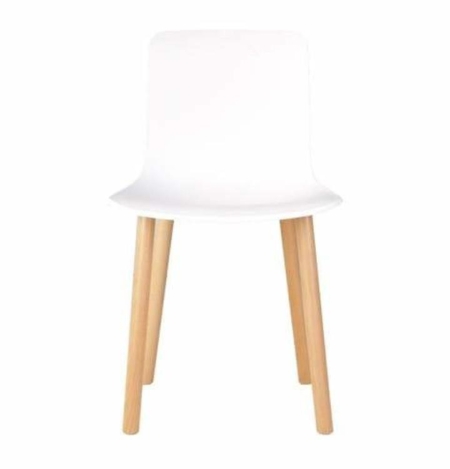 Set of 4 - Jasper Morrison Replica Hal Dining Chair Replica  - Natural Legs - White