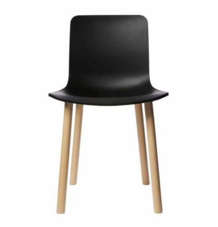 Set of 4 - Jasper Morrison Replica Hal Dining Chair Replica  - Natural Legs - Black