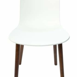 Set of 4 - Jasper Morrison Replica Hal Dining Chair Replica - Walnut  Legs - White