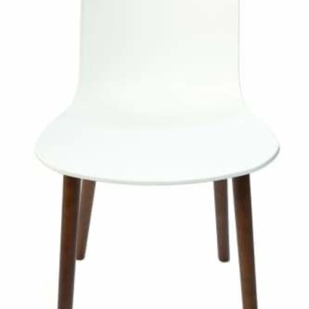 Set of 4 - Jasper Morrison Replica Hal Dining Chair Replica - Walnut  Legs - White