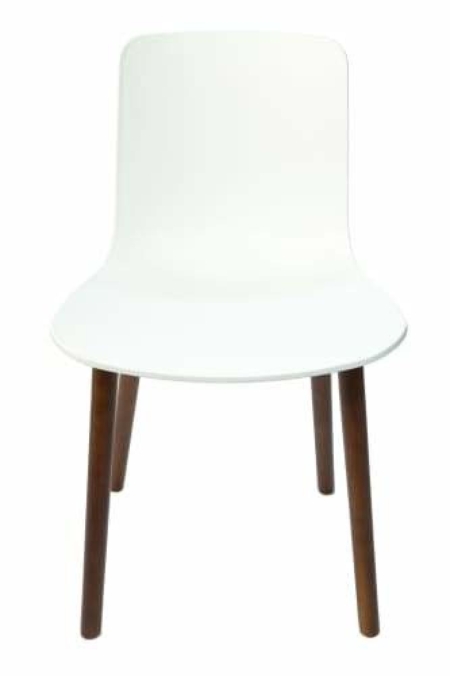 Set of 4 - Jasper Morrison Replica Hal Dining Chair Replica - Walnut  Legs - White
