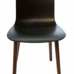 Set of 4 - Jasper Morrison Replica Hal Dining Chair Replica - Walnut  Legs - Black