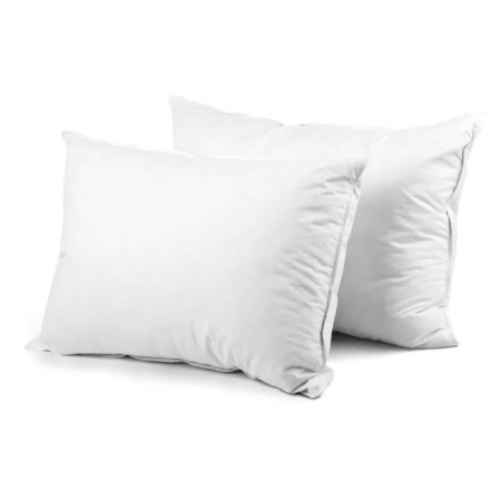 Bedding Set of 2 Goose Feather and Down Pillow - White