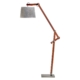 Cherry Bamboo Antique Floor Lamp - Grey