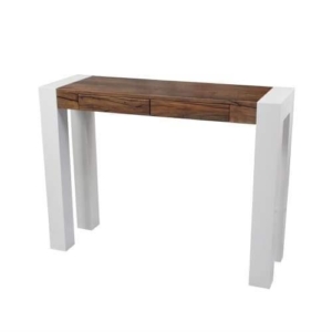 Odyssey Wooden Hall Console Table 1.2m - Antique Oak / High Gloss White