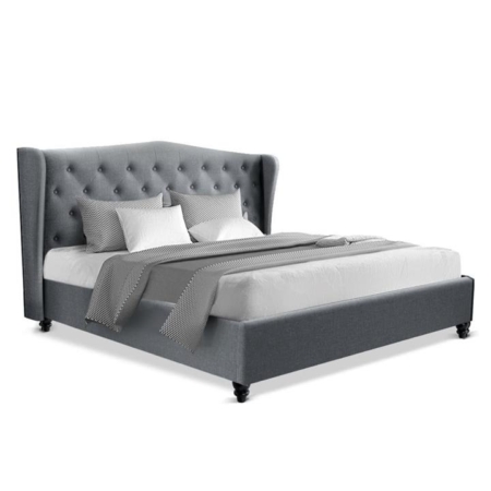 Pier Bed Frame Fabric - Grey King