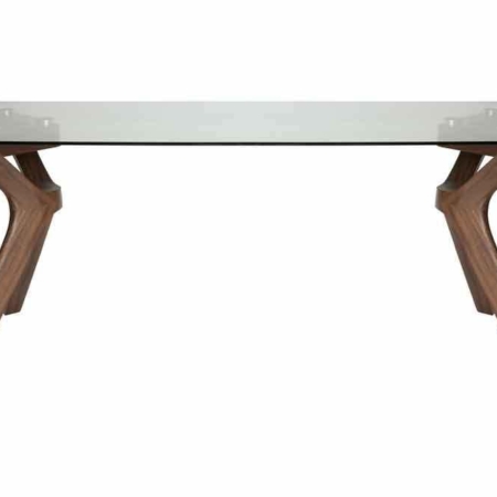 Cox Rectangular Glass Dining Table - 180cm - Walnut