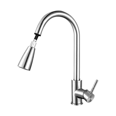 Pull-out Mixer Faucet Tap - Silver