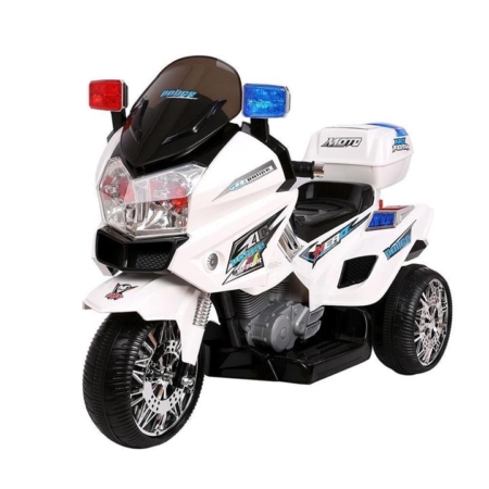 Kids Ride On Motorbike Motorcycle Car White