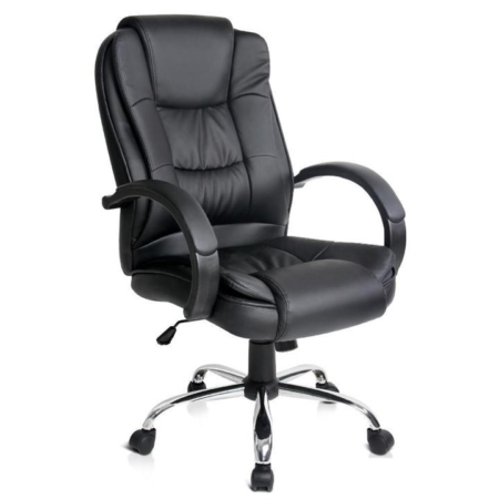 Office Chair Gaming Computer Chairs Executive PU Leather Seating Black