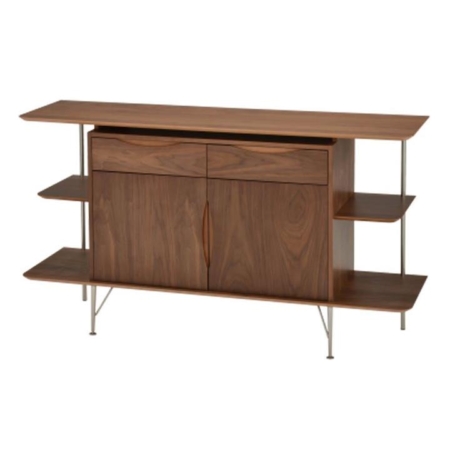 6IXTY2 Scandinavian Sideboard Buffet Unit Storage Cabinet - Walnut