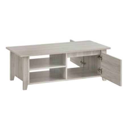 Maze Coffee Table With 2 Open Door 2 Shelves - White Oak