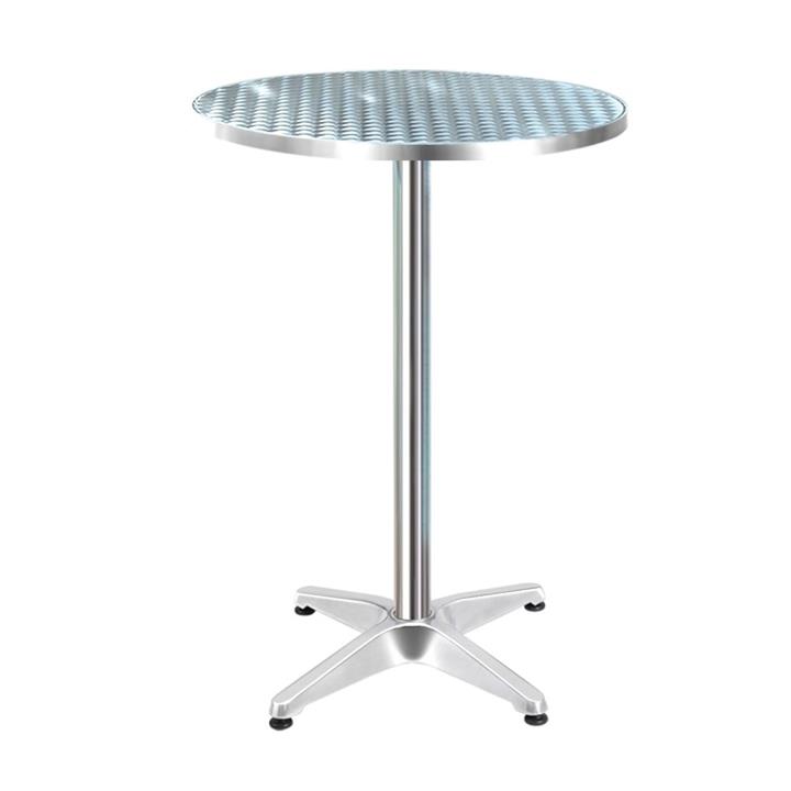 Outdoor Bar Table Indoor Furniture Adjustable Aluminium Round 70/110cm