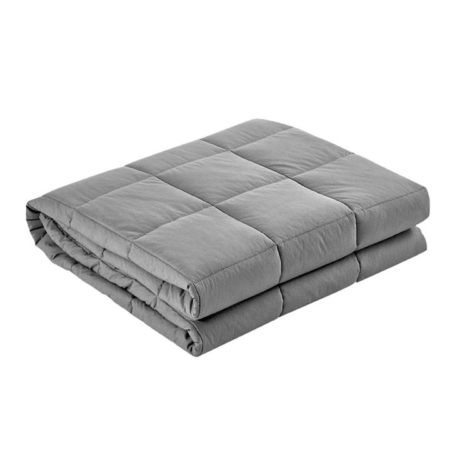 Bedding 7KG Microfibre Weighted Gravity Blanket Relaxing Calming Adult Light Grey