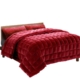 Bedding Faux Mink Quilt Comforter Winter Throw Blanket Burgundy King