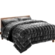 Bedding Faux Mink Quilt Comforter Fleece Throw Blanket Doona Charcoal Super King