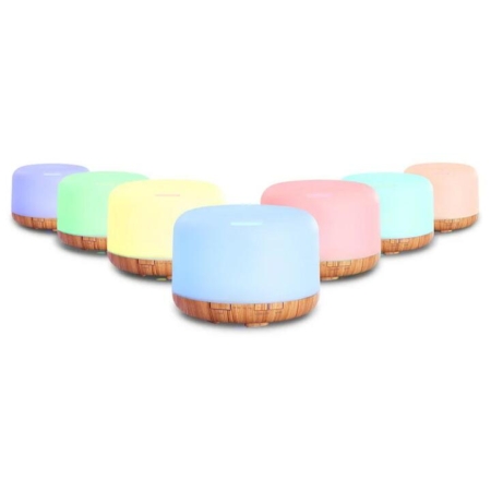 Aroma Diffuser Aromatherapy LED Night Light Air Humidifier Purifier Light Wood Grain 500ml