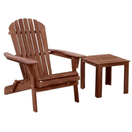 Outdoor Folding Beach Camping Chairs Table Set Wooden Adirondack Lounge