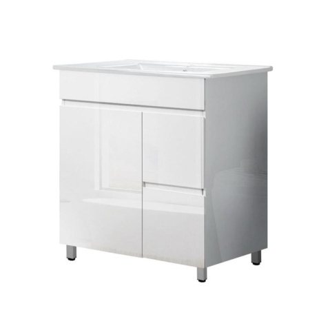 750mm Bathroom Vanity Cabinet Unit Wash Basin Sink Storage Freestanding White