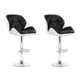 Set of 2 Kitchen Bar Stools - White