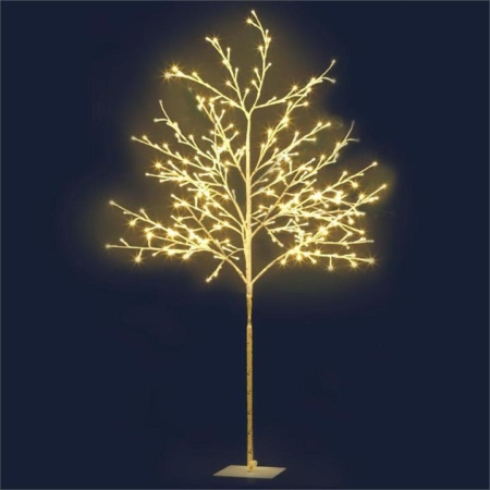 1.5M LED Christmas Branch Tree 304 LED Xmas Warm White Optic Fiber